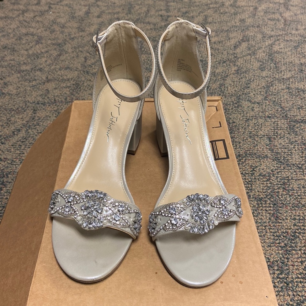 Like new worn once Betsy Johnson heeled sandals